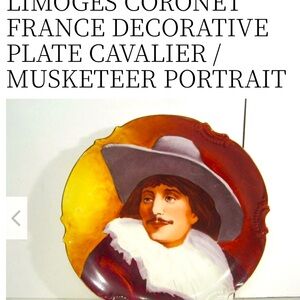 Limoge cavelier musketeer plate